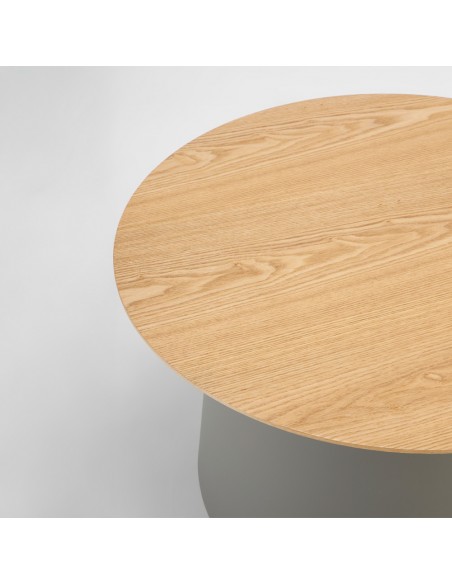 ZENTRA COFFEE TABLE ΦΥΣΙΚΟ ΓΚΡΙ 70x70xH39cm