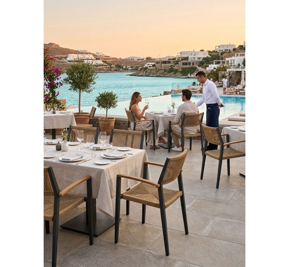 Mars Outdoor Aluminium Rope Chair - Welded Frame | Avant Garde