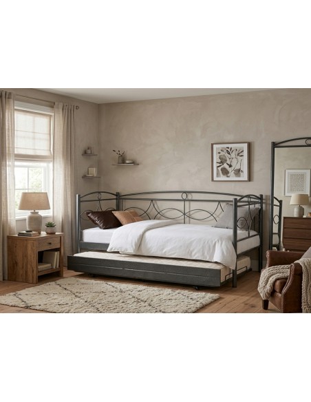 MC48 metal sofa with sliding bed