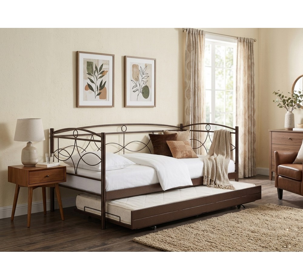 MC48 metal sofa with sliding bed