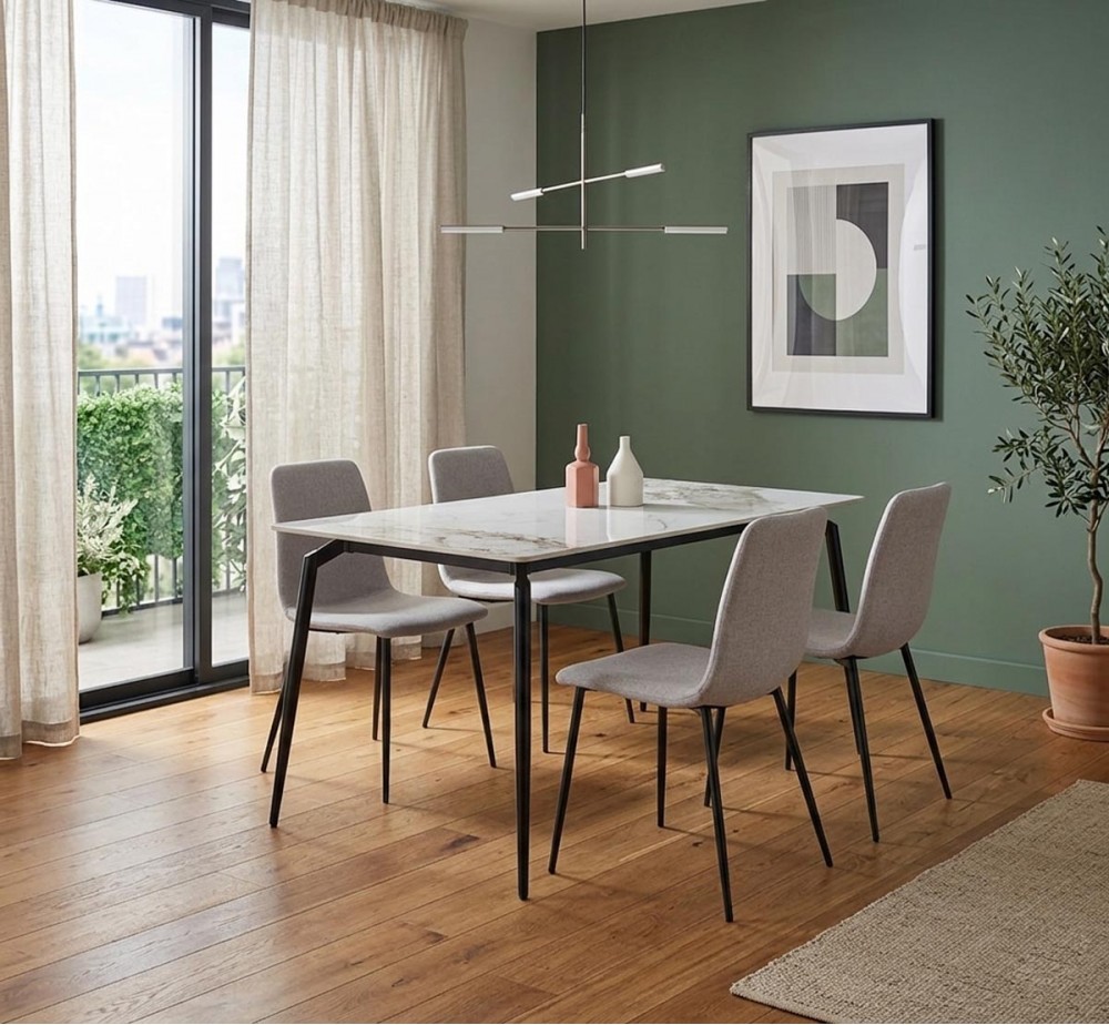 Aparicio 80x140 metal table - 2 years guarantee | Avant Garde