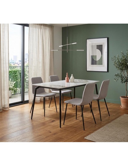 Aparicio 80x140 metal table - 2 years guarantee | Avant Garde