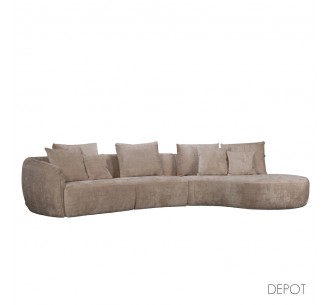 CURVO SOFA CORNER RIGHT BEIGE CREMONA 14 412x162xH92cm