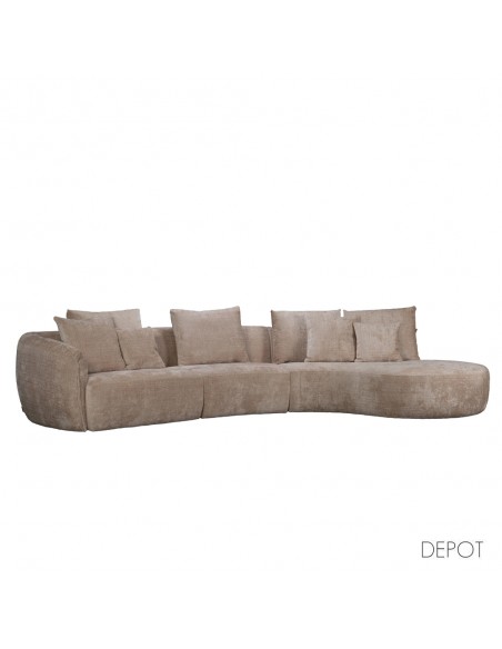 CURVO SOFA CORNER RIGHT BEIGE CREMONA 14 412x162xH92cm