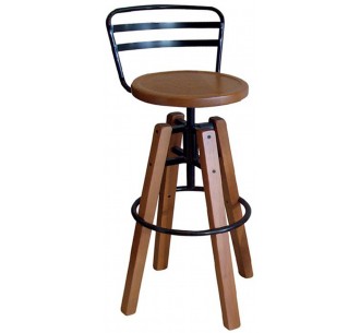 Barock wooden barstool with back rest - 2 years guarantee | Avant Garde