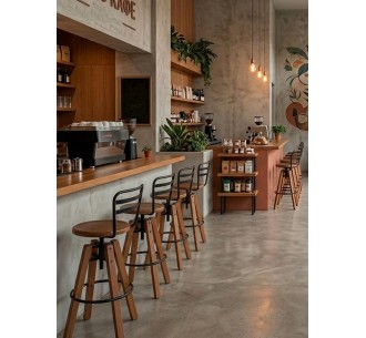 Barock wooden barstool with back rest - 2 years guarantee | Avant Garde 2