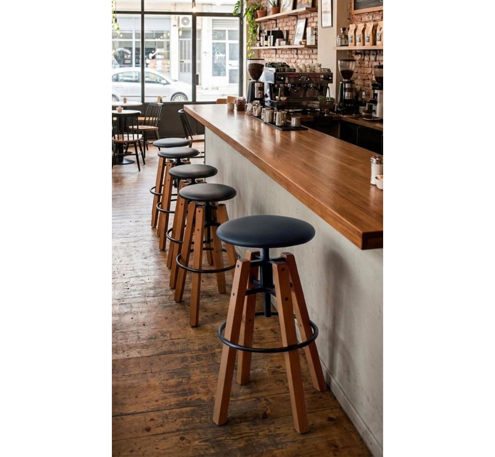 Barock wooden bar stool - 2 years guarantee | Avant Garde