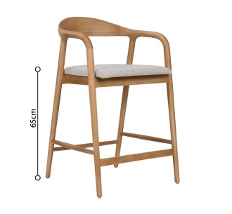 TUTTO ΣΚΑΜΠΟ BAR OAK BEIGE 62x56xH93cm