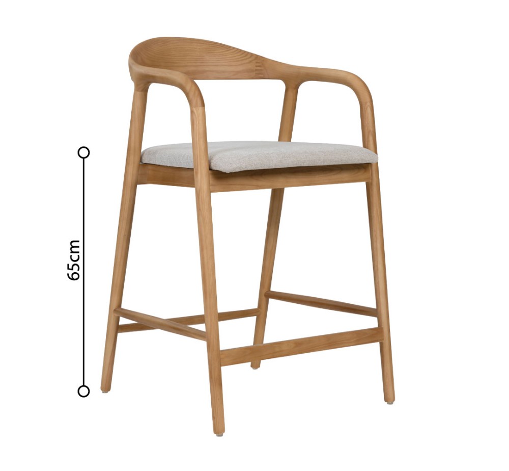 TUTTO ΣΚΑΜΠΟ BAR OAK BEIGE 62x56xH93cm