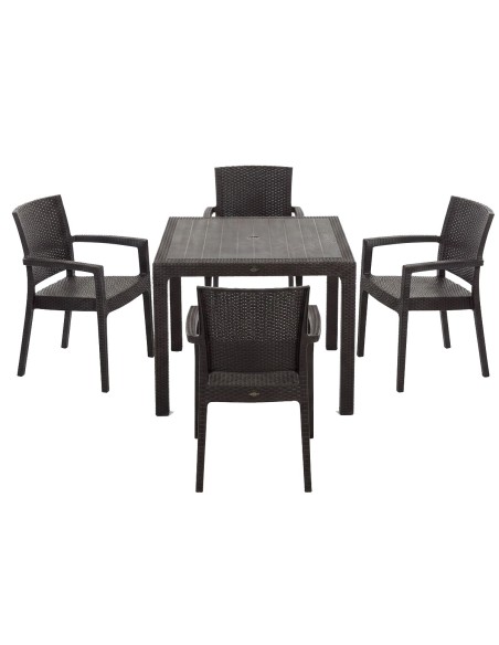 Defence dining table 90x90 5pcs/set by Novussi | Avant Garde