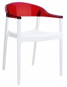 Red Transparent - White