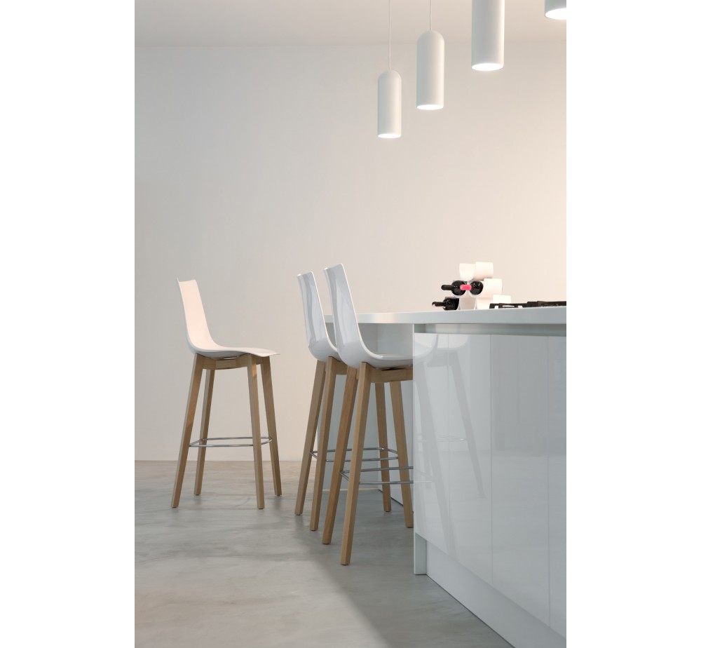 Natural zebra art.2810 wooden barstool (h78) by SCAB | Avant Garde