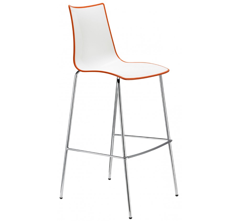 Zebra bicolore art.2560 metal barstool (h80) by SCAB | Avant Garde