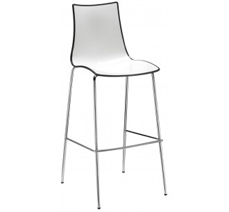 Zebra bicolore art.2560 metal barstool (h80)