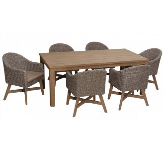 Garment wooden dining table set