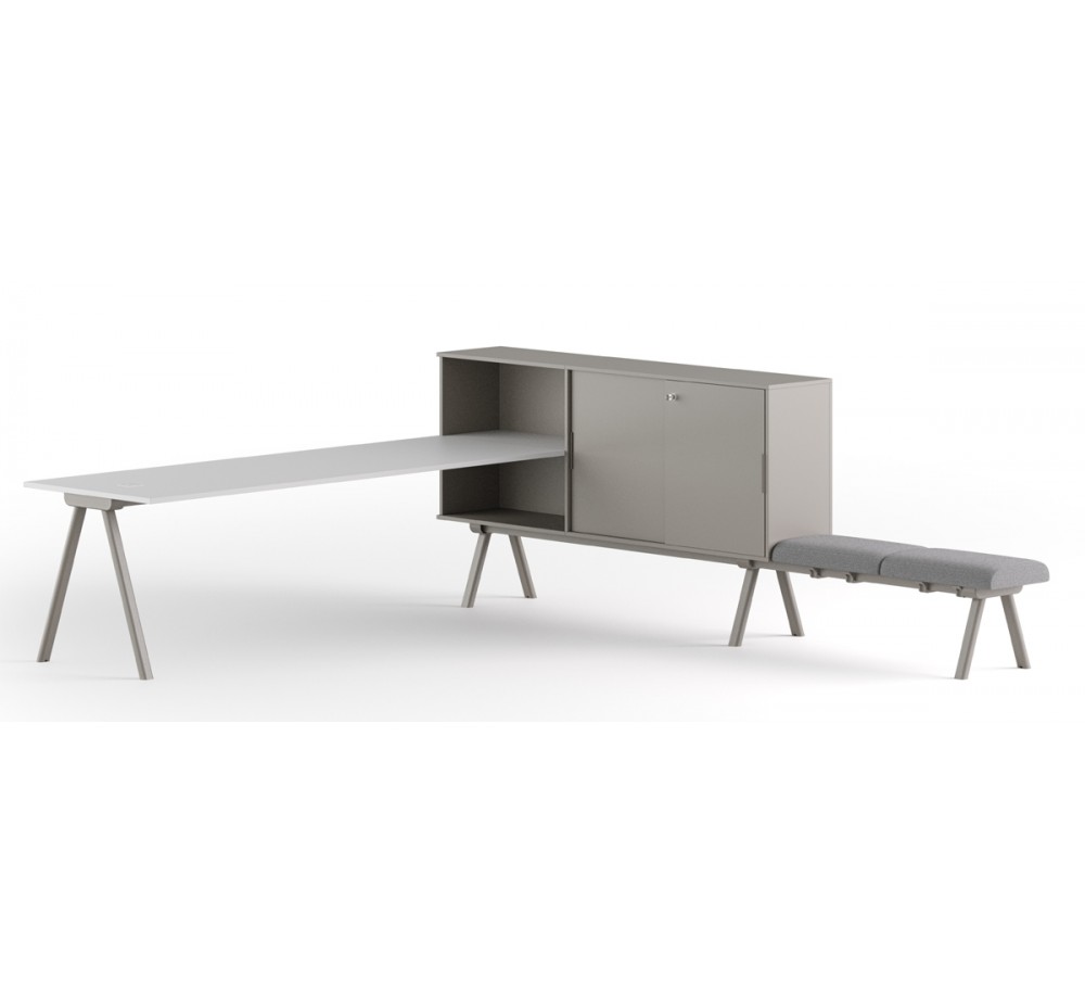 Workstation 2027 desk with bench by Gaber | Avant Garde