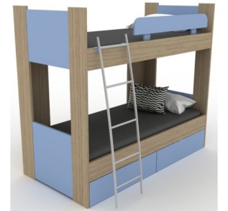 Polo Melamine Bunk Bed with Storage Space