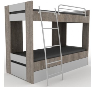 City bunk bed with sliding bed
