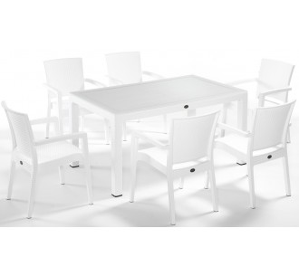 Defence dining table 150x90 (7pcs/set - with or without glass)