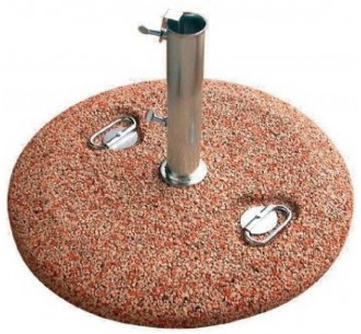 Round stone base with handles