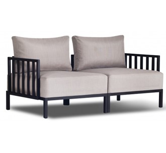 Slim stripe two-seater sofa