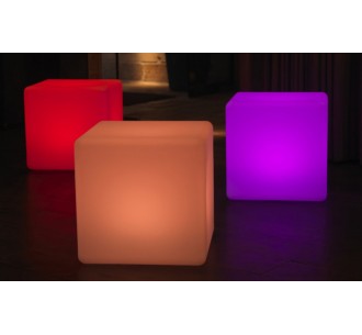 Cube illuminated table - stool