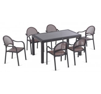 Florida dining table set 150x90cm