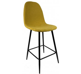 Charles metal-upholstered stool