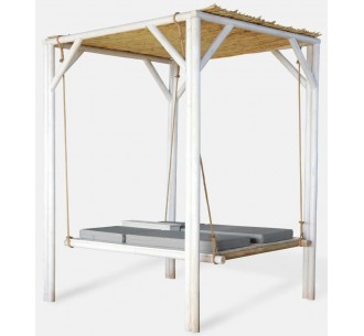 Tropical swing wooden outdoor bed