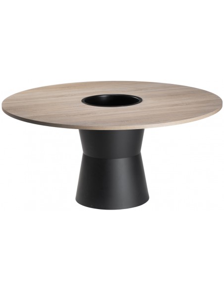 Nidaba table technopolymer-laminate with container by Gaber|Avant Garde