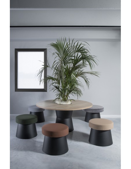 Nidaba table technopolymer-laminate with container by Gaber|Avant Garde