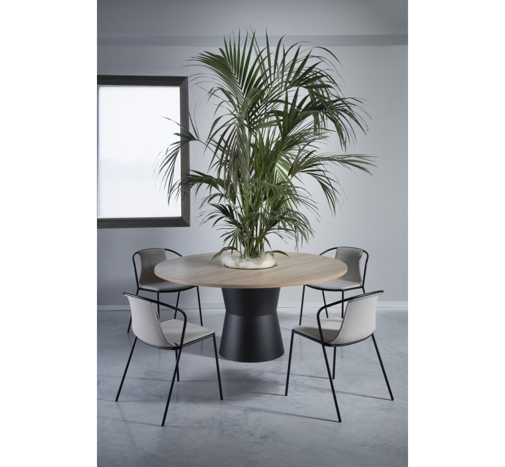 Nidaba table technopolymer-laminate with container by Gaber|Avant Garde