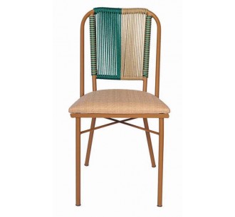 Coral metal chair