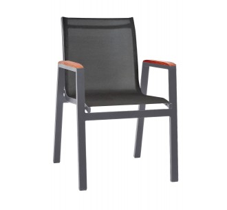 Lesly aluminium armchair